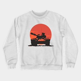 Main Battle Tank Sunset (Minimalist) (ww2) Crewneck Sweatshirt